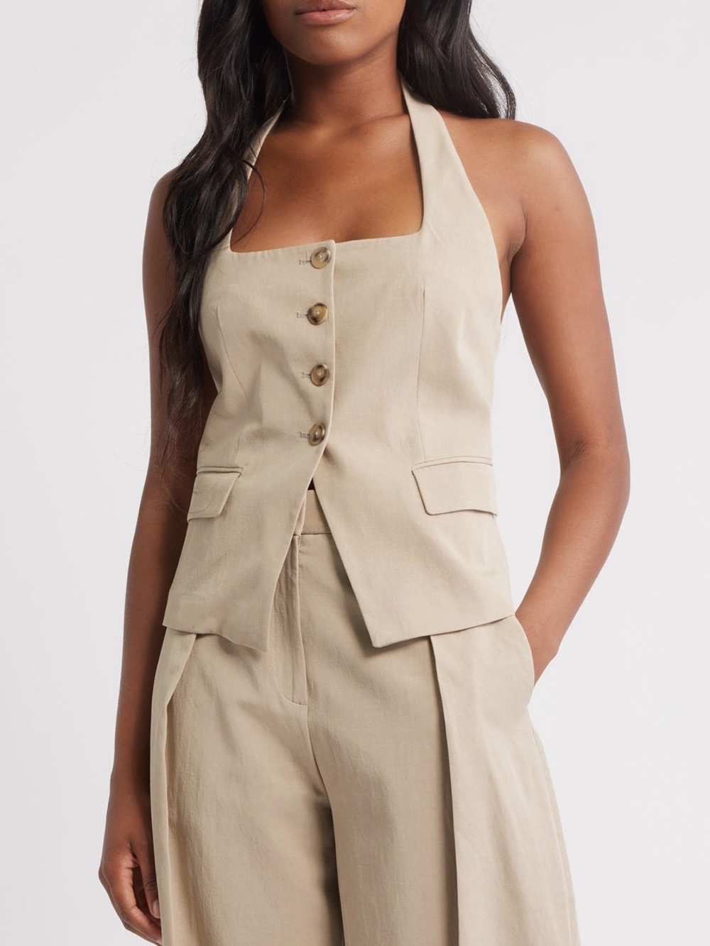 MANGO Olivia Halter Neck Vest Size Medium NWT